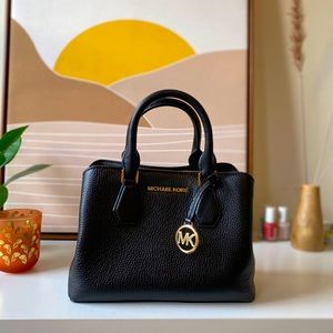 Camille Small Pebbled Leather Satchel